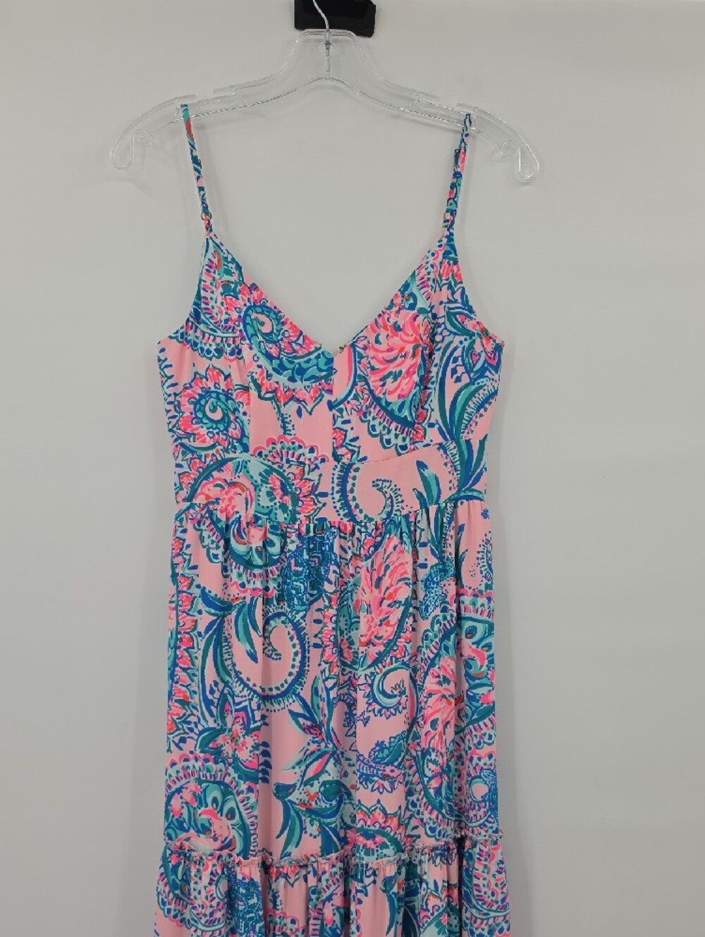 Lilly Pulitzer Melody Maxi Dress Pink Tropics Tint Tangerine Dream Size 0 - Picture 2 of 8